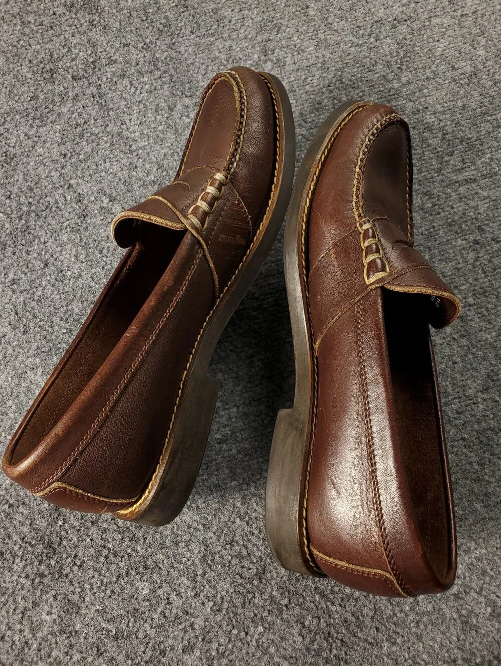 Polo by Ralph Lauren Men's Brown Leather Penny Loafers
